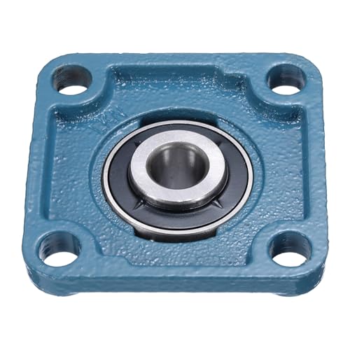 uxcell 2 Pcs UCF-202-10 Pillow Block Bearings 5/8 Inch Bore Self Alignment Chrome Steel Bearing Units, 4-Bolt Square Flange Mounted, Solid Base - size: UCF-202-10