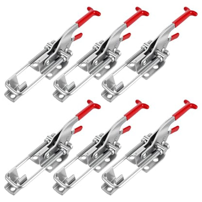Heavy Duty Toggle Clamp Capacity 2000lbs, 304 Stainless Steel Adjustable U Bolt Self-Lock Latch for Tire Carrier, 90 Degree Lock for Cam Sliding Door