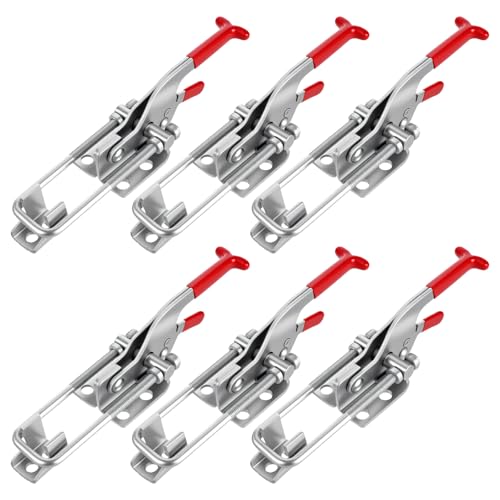 Heavy Duty Toggle Clamp Capacity 2000lbs, 304 Stainless Steel Adjustable U Bolt Self-Lock Latch for Tire Carrier, 90 Degree Lock for Cam Sliding Door