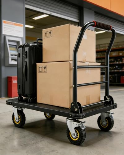 36"x24" Heavy Duty Platform Truck Cart, 1800LBS Steel Utility Dolly