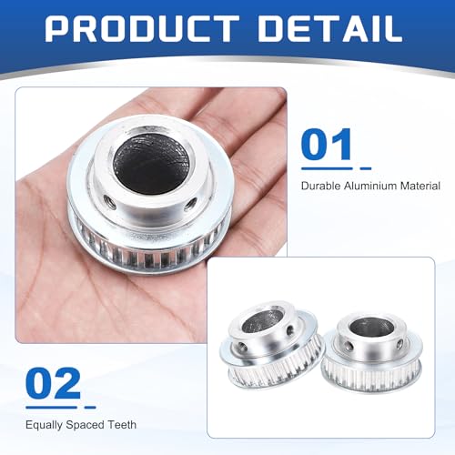 MECCANIXITY 2 Pcs Aluminium Timing Pulley, XL 30 Teeth 25mm Bore Synchronous Wheel Timing Belt Pulley 5.08mm Pitch 11mm Slot Width for Belt, CNC Machine, 3D Printer - size: 25x5.08x11mm