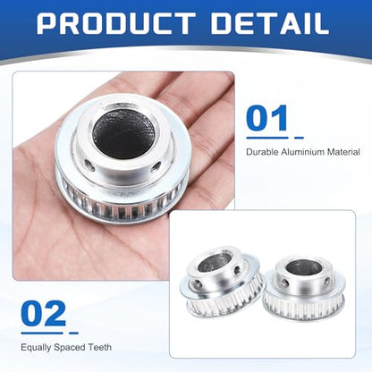 MECCANIXITY 2 Pcs Aluminium Timing Pulley, XL 30 Teeth 25mm Bore Synchronous Wheel Timing Belt Pulley 5.08mm Pitch 11mm Slot Width for Belt, CNC Machine, 3D Printer - size: 25x5.08x11mm
