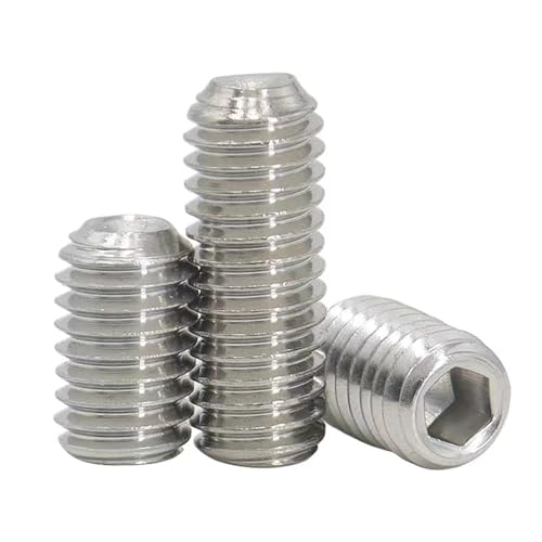 M4-0.7 x 10mm Hex Socket Set Grub Screws,Headless Cup Point,Flat Point Grub Bolt,Internal Hex Drive,304 Stainless Steel,Headless Concave End,Metric External Thread,for Towel Rack Door Knob 100 Pcs - size: M4-0.7 x 10mm(100 Pcs)