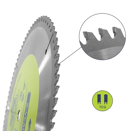 12 Inch 100T Aluminum Non-Ferrous Metal Cutting Circular Saw Blade with 1 Inch Arbor, TCG, Miter/Table Saw Blade - style: for Aluminum 12" 100T