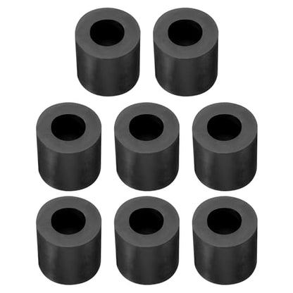 PATIKIL Rubber Spacer, 8 Pcs Rubber Anti Vibration Foot Pad Bumper 1.2" OD 0.3" ID Count Sink Hole Washer Round Neoprene Bushings Spacer for Air Compressor Machinery Generator Car Black - size: 1.2" OD x 0.3" ID