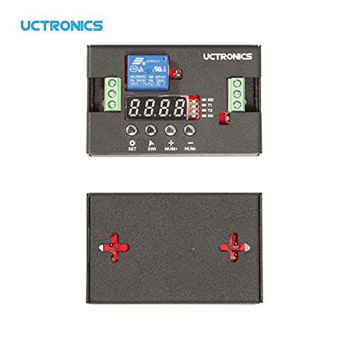 UCTRONICS DC 12V Programmable Time Delay Relay Module with Metal Enclosure, On Delay and Off Delay Timer for Automobile, Raspberry Pi, Industrial Control, and Other Automatic Control Projects - size: 12V, with Metal Case