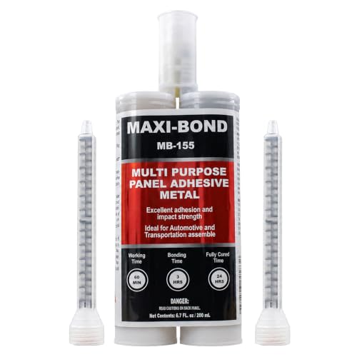Maxi-Bond Multi-Purpose Panel Adhesive Metal, Two Part Epoxy Adhesive, Non-Sagging, High Strength, Bond to Molding Compound Panels, Metal, Fiberglass - Panel Bond Adhesive (MB-155) 4583