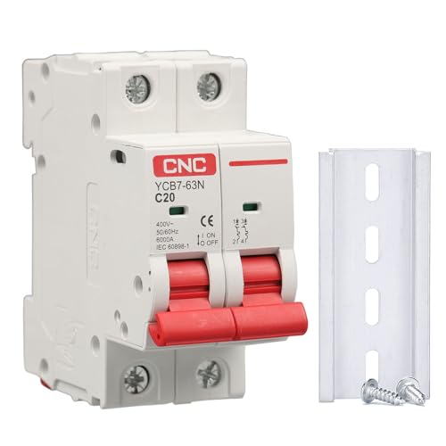 CNC AC Miniature Circuit Breaker, 10 Amp 120V/240V 2 Pole - style: 10A