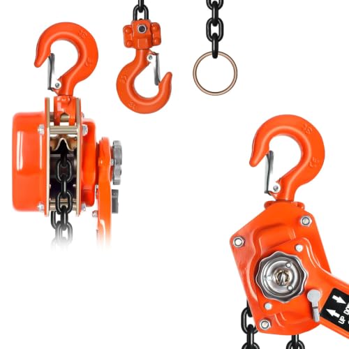 3 Ton Manual Lever Chain Hoist, 6600 LBS Heavy Duty Come Along Ratchet Puller, 20 FT G80 Alloy Steel Chain with Dual Pawl Brake for Auto Repair, Warehouse, Farm