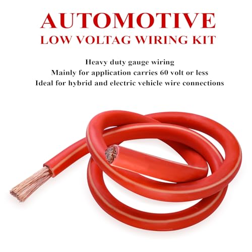 2 Gauge Battery Welding Cable 2 Feet Red - color: Red, size: 2 Feet Each w/o Cable Sleeve