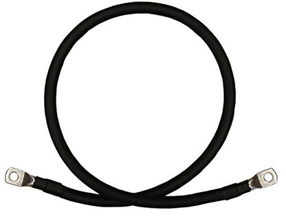 1/0 AWG Gauge Red + Black Pure Copper Battery Inverter Cables Solar, RV, Car, Boat 7 feet 5/16 in Lugs - color: 5/16 in. Lugs both ends, size: 7 ft.