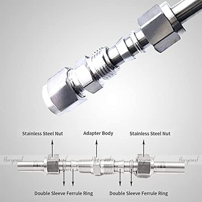 1/4 Compression Fitting, Stainless Steel 304 Tube Fittings,1 Pc - size: NPT 1/4-1/4" O.D. 1 pc