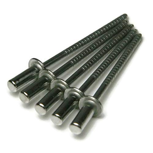 Closed End Sealed Pop Rivets 1/8#4CE Stainless Steel Blind Rivets 4-4, 1/8" x 1/4" Grip (0.188-0.250) QTY 100 - size: 4-4, 1/8" x 1/4" Grip (0.188 - 0.250)