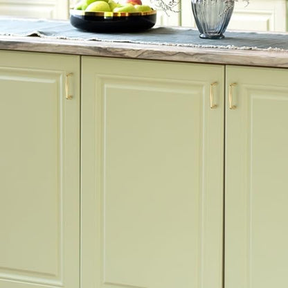Ravinte Brushed Gold Cabinet Handles Solid Handles,3 Inch,5 Pack - color: Brushed Gold, size: 3 Inches Hole Center