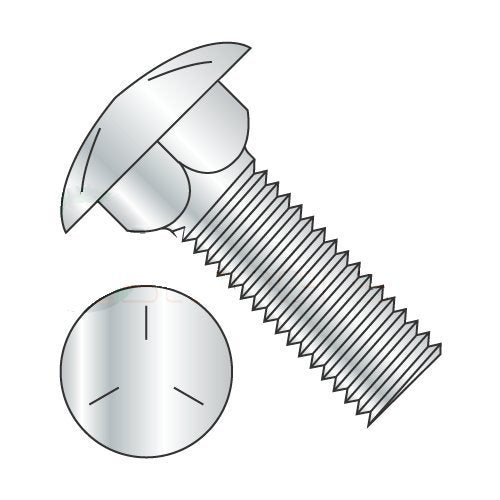 1/2"-13 x 1-1/2" Carriage Bolts, Grade 5 Steel, Zinc Plated, 50 Pack