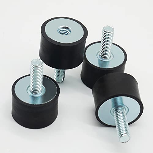 Flylin 4Pack M6 Rubber Mounts Shock Absorber Anti-Vibration Isolator Mounts