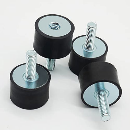 Flylin 4Pack M6 Rubber Mounts Shock Absorber Anti-Vibration Isolator Mounts