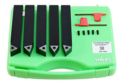 Shars (5 Pcs) 1" Indexable Carbide TCMT Insert Turning Tool Set 404-1044 L] - size: 1" 404-1044