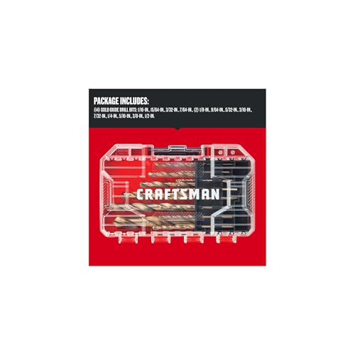 CRAFTSMAN 14-Piece Gold Oxide Drill Bit Set for Wood, Plastic, or Metal (CMAM2214), 1 Count (Pack of 5) - size: 1 Count (Pack of 5)