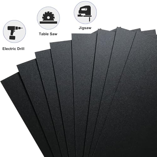 Pack of 2 ABS Plastic Sheet, Black Plastic Sheet 8" x 12" x 1/8" Thick (3mm) Rigid Moldable Panel with Different Surfaces Moldable Plastic Panel for Handicrafts DIY Projects - size: 8 x 12