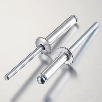 Wensilon (300Pcs) 1/8"x1/2" Aluminum blind pro Rivets,Aluminum Grip and Steel Mandrel - color: Aluminum, size: 1/8"x1/2"