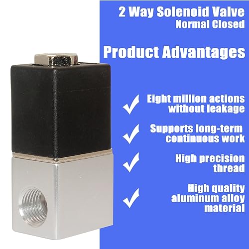AC 110V Solenoid Valve 1/4" NPT 2 Way Normally Closed Air Valve Electric Solenoid Valve - size: 1/4"NPT, style: AC110V