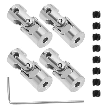 ECSiNG 4Pcs 3mm to 3mm Metal Shaft Coupling Universal Joint Shaft Coupling Flexible Coupling Connector Accessories for Model Car Ships Robots - size: 24mmx9mm