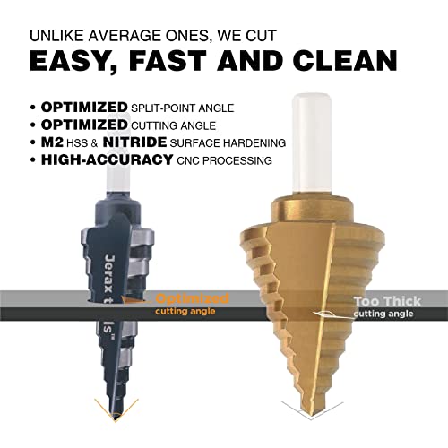 1/4"-3/4" Quick Change M2 Step Drill Bit Unibit Hole Drilling - size: 1/4" - 3/4"