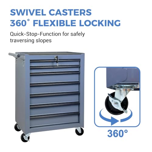 Rolling Metal Tool Chest with 7 Drawers - color: 7-drawer-grey-a