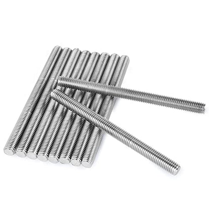 Pack of 10 M8 x 70mm Length 304 Stainless Steel Fully Threaded Rod Bar Studs Silver Tone
