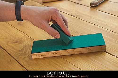 BeaverCraft Leather Strop Compound for Knife Sharpening - Green Polishing Compounds 2 OZ -Stropping Compound - Honing Buffing Compounds P02