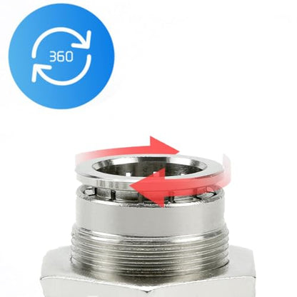 2Pcs Bulkhead Elbow 1/2" Tube OD x 1/2" NPT Push to Connect Fittings - size: 1/2" x 1/2"