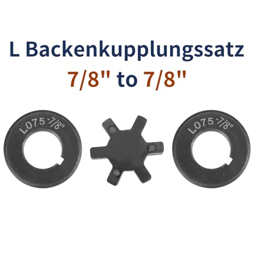 uxcell 7/8" to 7/8" L075 Flexible 3-Piece L-Jaw Coupling Coupler Set - size: 7/8" to 7/8"