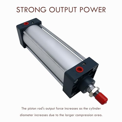 TECHTONGDA Pneumatic Cylinder Air Cylinder Aluminum Alloy Magnetic Stroke Dual Action Cylinder 80mm Cylinder Bore 200mm Stroke - size: 200mm Stroke 80mm Bore
