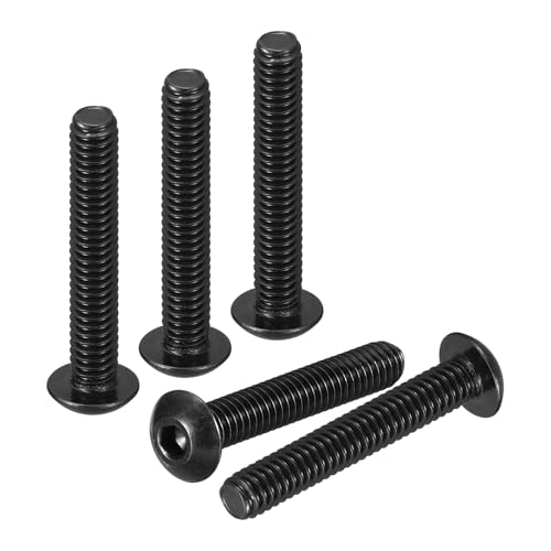DTGN #8-32x1 Button Head Socket Cap Screw 30Pcs 304 SS Black Oxide - color: Black, size: #8-32x1"
