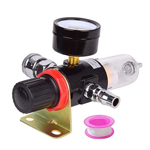 1/4" BSP Air Compressor Moisture Filter Trap Oil Water Separator Regulator Lubricator