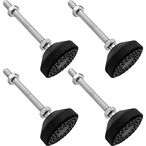 Bonsicoky M8 Metal Adjustable Leveling Feet, Black, 4.3" x 1.9" - size: M8,4.3" Height