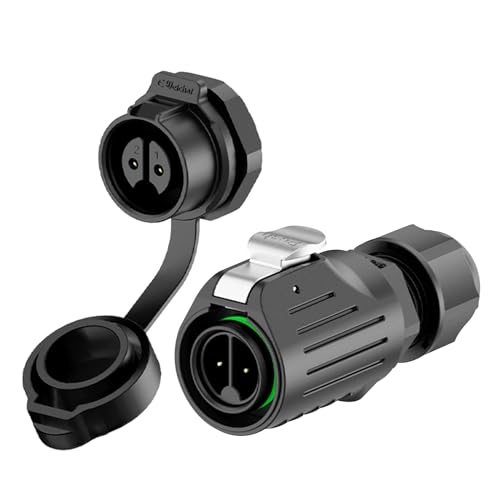 EW-LP16 Industrial Waterproof Circular Connector IP68 - Quick Plugging Aviation Connector PBT Plastic Shell - M16 2-9 Pin Thread Socket (2 Pin) - color: Thread Socket/PBT Plastic, size: 2 Pin