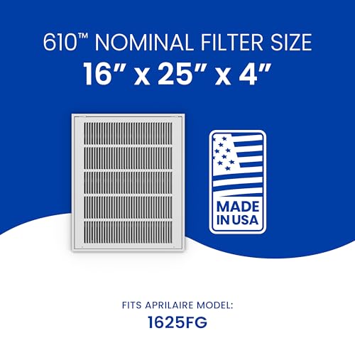 AprilAire 610 Replacement Filter for AprilAire Whole House Air Purifier 1625FG - MERV 11, Clean Air & Dust, 16x25x4 Air Filter (Pack of 1) - style: Healthy Air 11