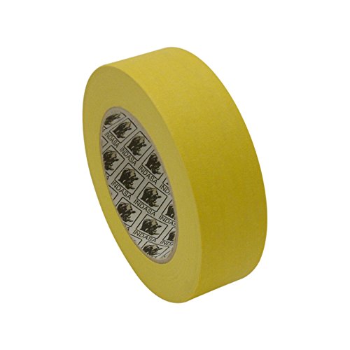 INDASA High Temperature Automotive Masking Tape, 1 in. x 55 yds. (Yellow) - size: 1 in. x 55 yds. (24mm x 50m)