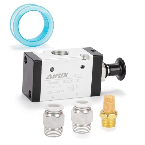 3/8" NPT Manual Control Valve 3R310-10, 3-Port 2-Position Hand Valve - size: 3/8'' NPT, style: 3 Way 2 Position