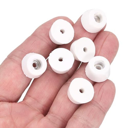 uxcell 8Pcs Rubber Bumper Feet, 0.31" H x0.55 W Round Pads with Stainless Steel Washer and Screws for Furniture, Appliances, Electronics - size: 0.31" H x0.55" W