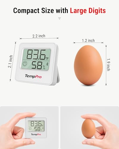 TempPro TempAir Bluetooth Digital Hygrometer Indoor Thermometer of 260FT - size: Bluetooth Thermometer