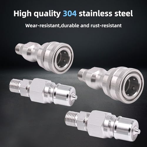 2PCS M14 to M16 Hydraulic Quick Connect Adapter, Metric M14 Female M16 Male Hydraulic Fitting for AGT Mini Excavator Hydraulic Hose