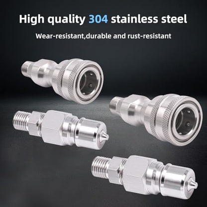 2PCS M14 to M16 Hydraulic Quick Connect Adapter, Metric M14 Female M16 Male Hydraulic Fitting for AGT Mini Excavator Hydraulic Hose