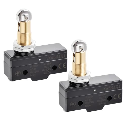 2 Pcs LXW5-11Q1 Micro Limit Switch, 5A 250VAC Micro Switch, SPDT - color: LXW5-11Q1
