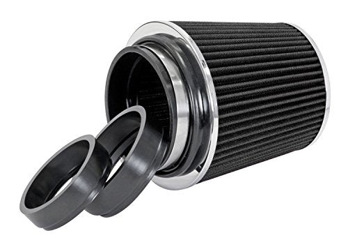 Spectre Universal Clamp-On Air Filter: High Performance, Washable Filter: Round Tapered; 3 in/3.5 in/4 in Flange ID; 6.719 in (171 mm) Height; 6 in (152 mm) Base; 4.75 in (121 mm) Top, SPE-8131, Black