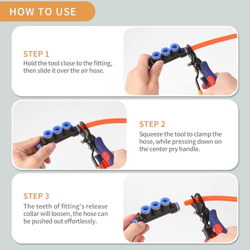 PLANEKO Air Line Removal Tool for 3/8" 1/2" Pneumatic Hose Removing - size: 3/8", 1/2"