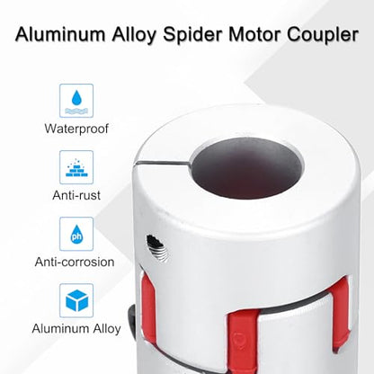 MECCANIXITY Aluminum Shaft Coupling Shaft Coupler 8mm to 12mm Flexible Spider Coupling L30mm x D25mm Coupler Jaw Spider Shaft Joint Connector for 3D Printers DIY CNC Router Milling Machine - size: 8mm to 12mm