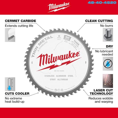 Milwaukee Electric - 8 CIRCULAR SAW METAL CUTTING 50 TEETH BLADE